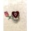 Sacramore Firenze Anello in Fascia Argento con Cuore Smaltato e Radice Rubino