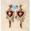 Sacramore Firenze Orecchini Cuore Sacro Rossi