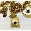 Sacramore Firenze Bracciale Oro con Pendenti e Rubini