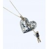 Alcozer Collana Cuore Lunare